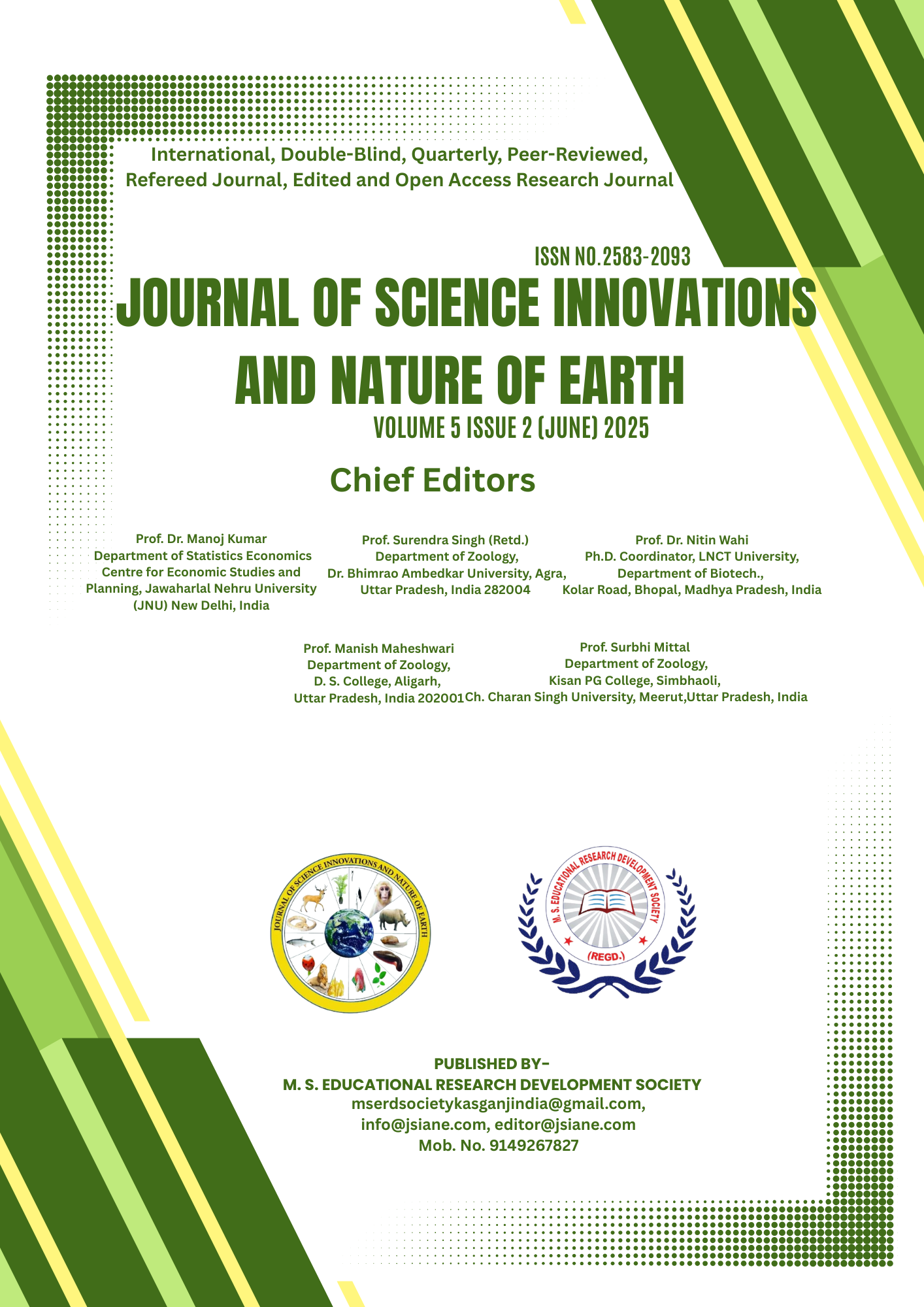 					View Vol. 5 No. 2 (2025): VOL. 5 : ISSUE 2 (POSTED ON JUNE 2025)
				